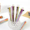 5Pcs/lot 8 In 1 Multifunction Colorful Ballpoint Pen Pressed Ballpoint Pen 0.5mm School Supplies