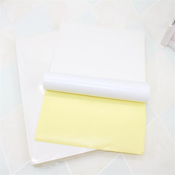 JS JS-A4P 100 Sheets/Lot A4 Adhesive Sticker Printing Paper A4 White Blank Sticker Paper Label Printer Paper