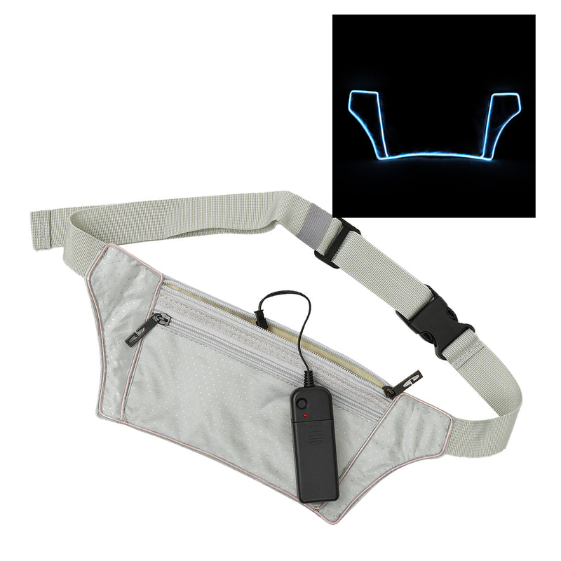 3Modes EL Cold Light Sport Waist Bag Outdoor Climb Hiking Ultra-thin Anti-theft