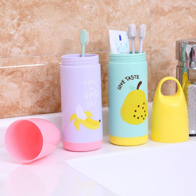 Honana Portable Travel Case Toothpaste Box Cartoon Toothbrush Storage Cup Baskets Holder