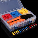 900Pcs Electrical Wire Connectors Terminals with Crimping Plier Assorted Set