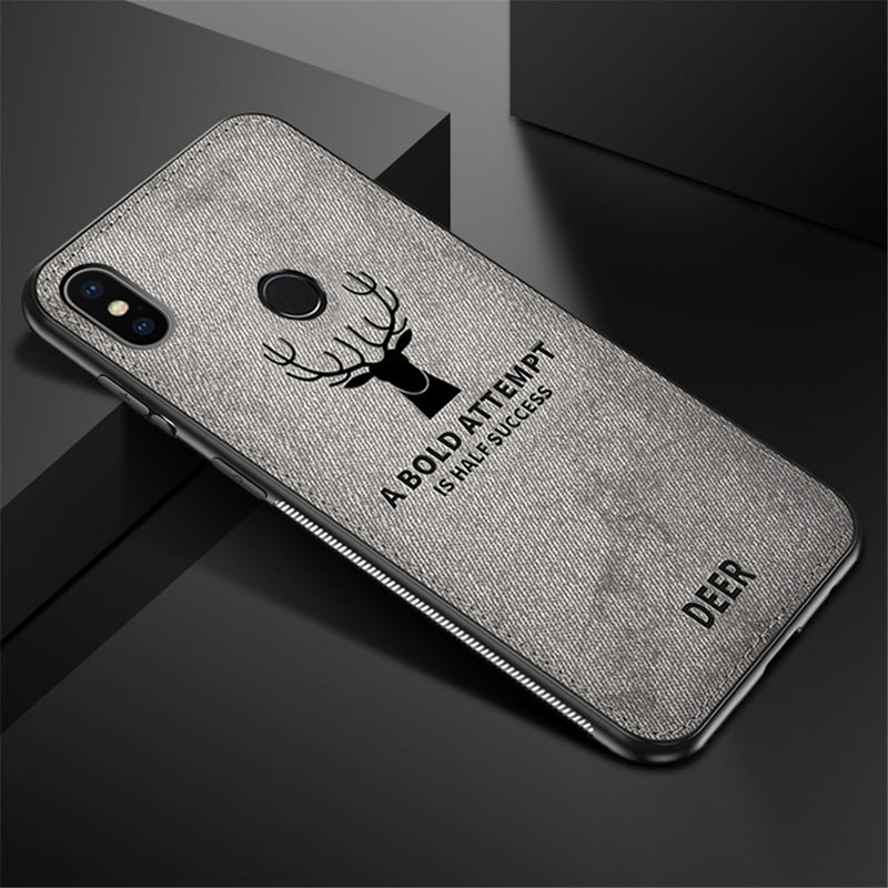 Bakeey Deer Pattern Shockproof Cloth Soft TPU Back Cover Protective Case for Xiaomi Mi 8 Mi8