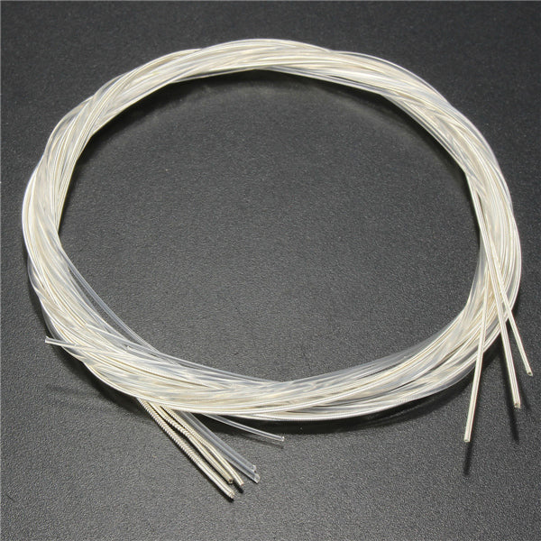 Set of 6 White Nylon Guitar Strings For Classical Guitar