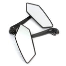 Motorcycle Bike Rear View Side Mirrors 8mm 10mm Angled For Honda Suzuki
