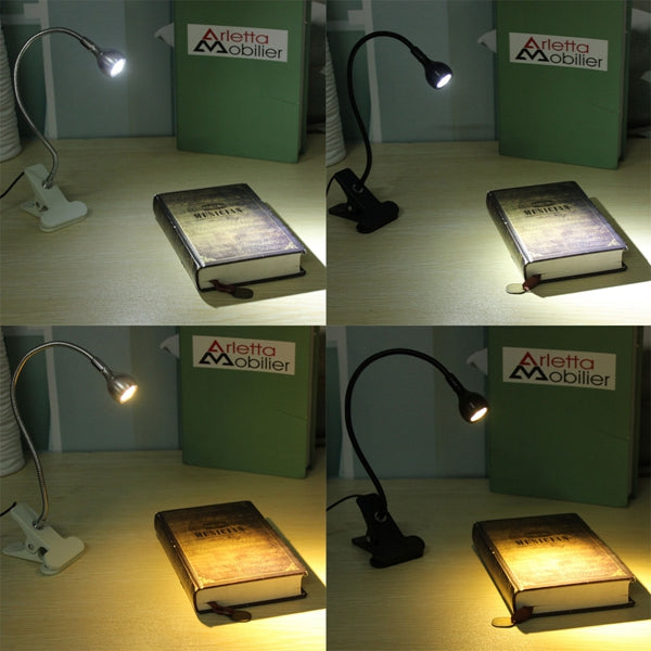 USB Flexible Reading LED Clip-on Beside Bed Table Light Desk Computer Lamp