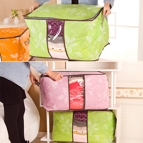 Foldable Storage Bag Clothes Blanket Quilt Closet Sweater Box Pouch Organizer