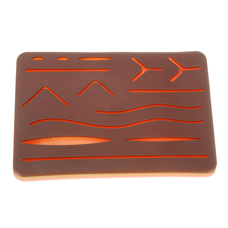 3D Silicone Human Traumatic Skin Model Mould Portable Suturing Practice Training Pad for Medical Student with 1 Pair Gloves
