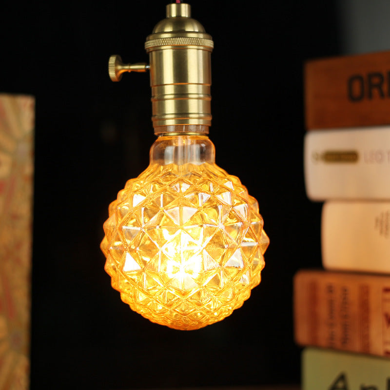 E27 4W G95 Pineapple Gold Glass Non-Dimmable Warm White Edison Retro LED Light Bulb AC220-240V