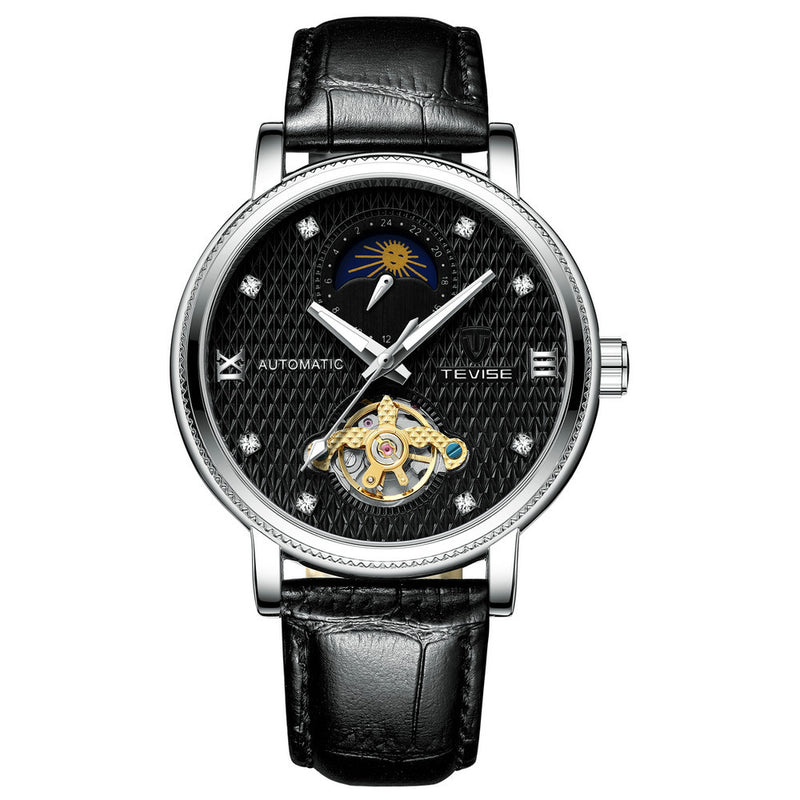 TEVISE T612 Luminous Business Style Automatic Mechanical Watches 24 Hours Display Men Watch