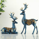 Nordic Style Resin Elk Figurines Furnishing Articles Originality Family Room Home Decorations