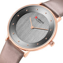 CURREN 9033 Ultra Thin Dial Case Casual Style Quartz Watch Leather Band Business Women Watch