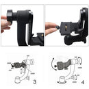 Professional Heavy Duty Gimbal Tripod Head For Telephoto Lens DSLR Camera