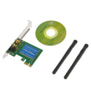 Wireless Wifi 300Mbps LAN Network Mini PCI Express Adapter Card with 2 Antenna for Windows XP