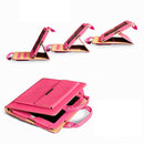 Fashion Carrying Handbag PU Leather Stand Cover for iPad Mini 1/2/3 Pink