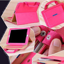 Lightweight Fashionable Convenient Carry Handbag Magnetic Smart Stand Case Cover COMPATIBLE FOR Apple IPad Air 2 Pink