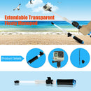 Clear Retractable Float Handheld Monopod Selfie Stick for GoPro Hero 3+ 4
