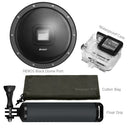 Shurfing Underwater Sports Camera Lens 6'' Dome Port w/ Grip + Waterproof Housing Case for GoPro Hero 5
