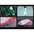 USB Wired Gaming Mouse Macro Programming w/ LED Breathing Light for PC Black