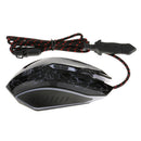 USB Wired Gaming Mouse Macro Programming w/ LED Breathing Light for PC Black