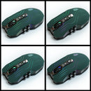 2.4G Wireless Mouse Optical Mice Ergonomic Adjustable 9Buttons for PC Blue