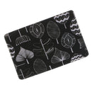 Non Slip Gaming Mouse Pad Compatible FOR PC Laptop Computer Keyboard Black White Leaves