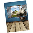 1.5x1m Bar Wall Floor Studio Prop Photography Background Photo Backdrop Outdoor Window Animal