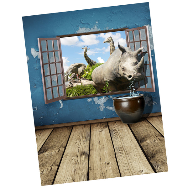 1.5x1m Bar Wall Floor Studio Prop Photography Background Photo Backdrop Outdoor Window Animal