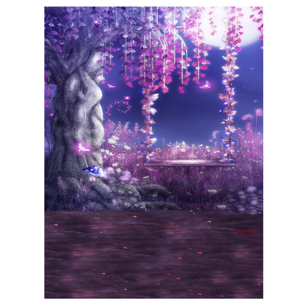 1.5x1m Bar Wall Floor Studio Prop Photography Background Photo Backdrop Romantic Purple Leaves