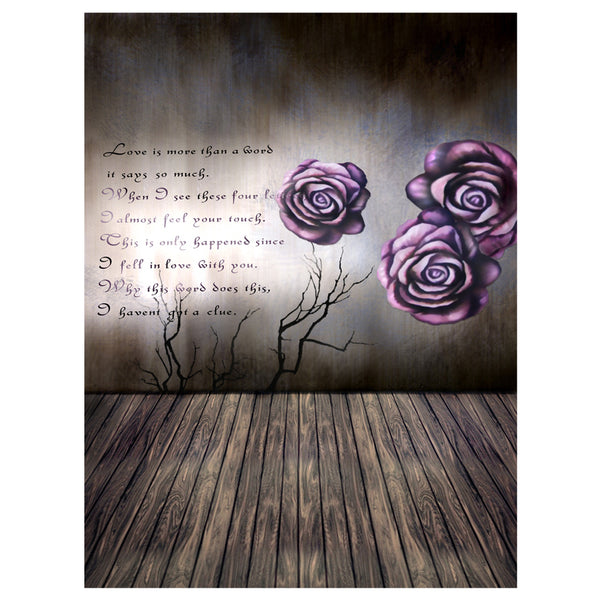 1.5x1m Bar Wall Floor Studio Prop Photography Background Photo Backdrop Romantic Rose Flower