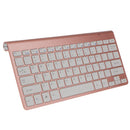Slim Waterproof 2.4G Wireless Keyboard and Mouse Combo for Laptop Rose Gold