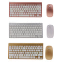 Slim Waterproof 2.4G Wireless Keyboard and Mouse Combo for Laptop Rose Gold