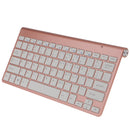 Slim Waterproof 2.4G Wireless Keyboard and Mouse Combo for Laptop Rose Gold