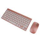 Slim Waterproof 2.4G Wireless Keyboard and Mouse Combo for Laptop Rose Gold