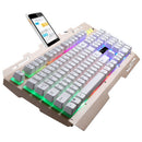 USB Wired Illuminated LED Backlight Metal Gaming Keyboard for Computer PC