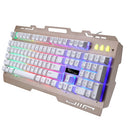 USB Wired Illuminated LED Backlight Metal Gaming Keyboard for Computer PC