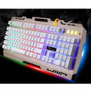 USB Wired Illuminated LED Backlight Metal Gaming Keyboard for Computer PC
