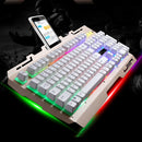 USB Wired Illuminated LED Backlight Metal Gaming Keyboard for Computer PC