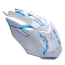USB Wired Illuminated LED Backlight Metal Gaming Keyboard + Mouse Kit Gold