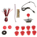 Red Competition Rocker 8 Ways Joystick Push Buttons For Games Arcade DIY Kit