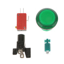 32mm 12V LED Arcade Video Game Button Switch with Microswitch Push Buttons Green
