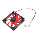 PC CPU Cooling Fan 12V 3 Pin Computer Case Cooler Quiet Molex Connector Red
