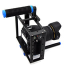 Aluminum CNC Protective DSLR Camera Cage15mm Stabilizer Top Handheld Set