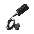 Male D-Tap Power Tap to 4 Female D-Tap Hub Adapter for Photography Power