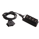 Male D-Tap Power Tap to 4 Female D-Tap Hub Adapter for Photography Power