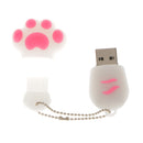 USB 2.0 Cat Paw Model Flash Memory Stick Storage Thumb Pen Drive U Disk White 64GB