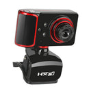 16M Pixel Web Camera Clip-on 360 Degree USB Webcam HD 3LED w/ Mic for Laptop