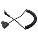 Coiled D-Tap Male to DC Plug Cable for DSLR Rig Power V-Mount Anton Battery