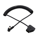 Coiled D-Tap Male to DC Plug Cable for DSLR Rig Power V-Mount Anton Battery