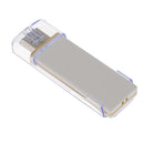 Memory Thumb Stick Flash Drive 2in1 USB MIcro Fingerprint Slide Unlock Storage Device White