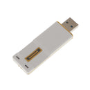 Memory Thumb Stick Flash Drive 2in1 USB MIcro Fingerprint Slide Unlock Storage Device White